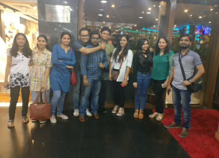 Food bloggers enjoying the Restromark Blogger Meetup at The Grills King, MG Road Gurgaon.