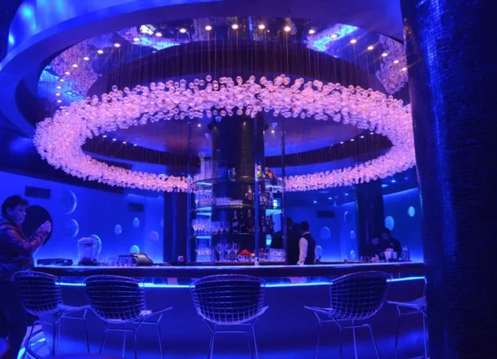 Bloggers enjoying cocktails at The ORB launch party organized by Restromark at Radisson Blu Plaza Delhi.