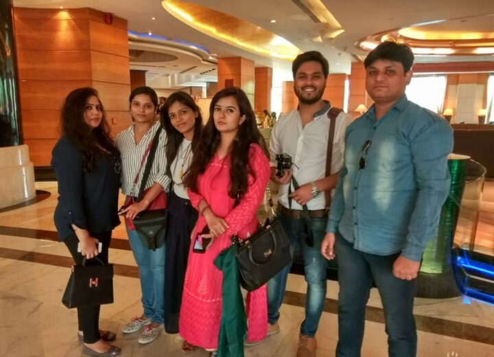 Restromark influencer campaign at NYC Radisson Blu Plaza Delhi Airport, highlighting premium buffet and luxury dining experience
