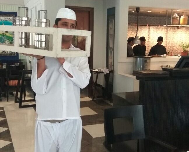 Food bloggers enjoying the Mumbai Dabbawala thali experience at Park Plaza Gurugram, promoted by Restromark